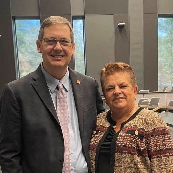 SHSU Provost & Senior Vice President for Academic Affairs Dr. Michael T. Stephenson and Dr. Nancy Dickey with Texas A&M Rural & Community Health Institute.